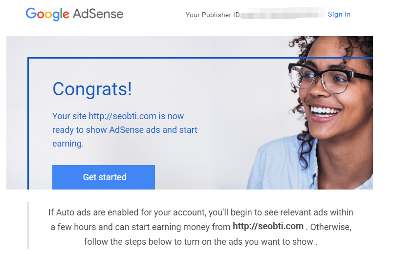 恭喜白天博客 Google AdSense 通过审核