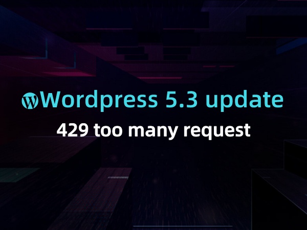  更新WordPress 5.3版本时提示too many request 429错误解决方法 